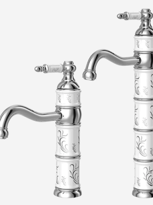 شیر روشویی بلند توکیو سفید کروم